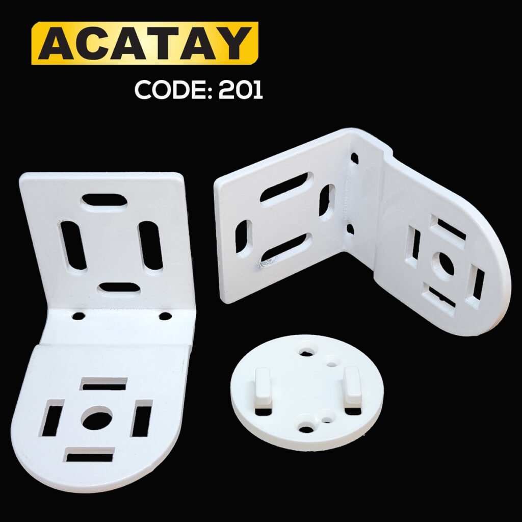 ACS 10493 şarjlı stor perde motorları ile uyumlu, güçlü ve dayanıklı metal ayak takımı – ACATAY Code 201