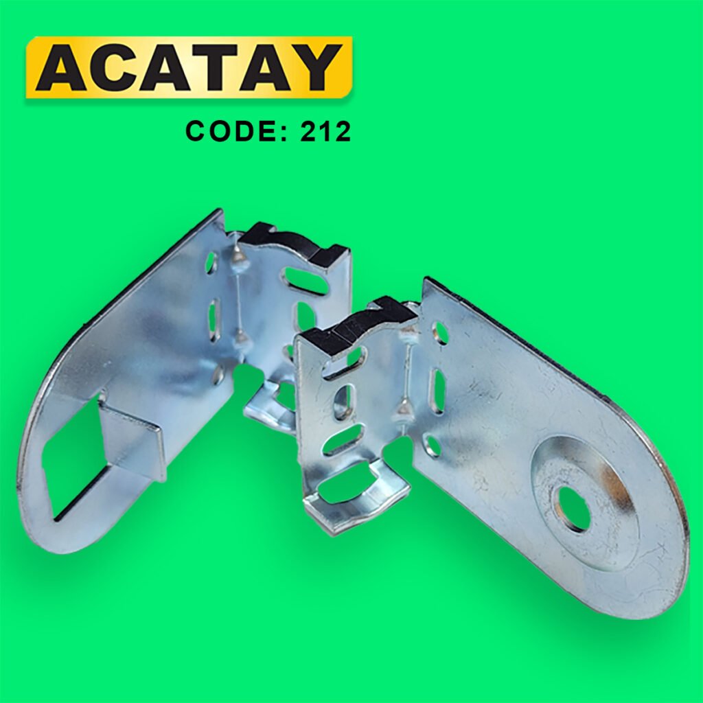 Acatay perde motorları için Geniş Kasa Metal Ayak Takımı – motorlu stor perdelerde tavan ve profil montajı için uyumlu aksesuar