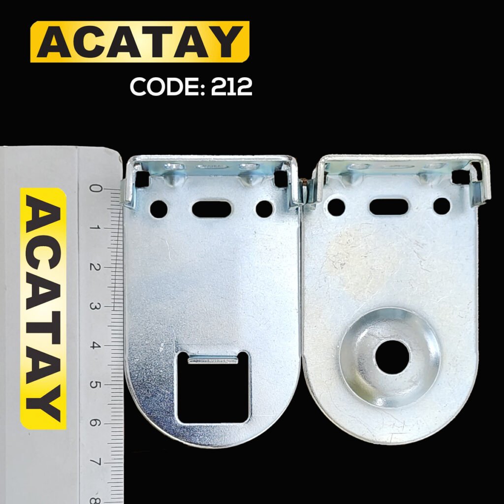 Acatay perde motorları için Geniş Kasa Metal Ayak Takımı – motorlu stor perdelerde tavan ve profil montajı için uyumlu aksesuar