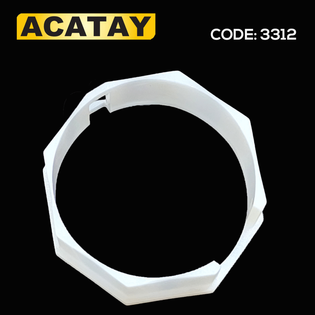 ACATAY code 3312 sekizgen bilezik - stor perde tüp motoru ve sekizgen alüminyum boru uyum aparatı