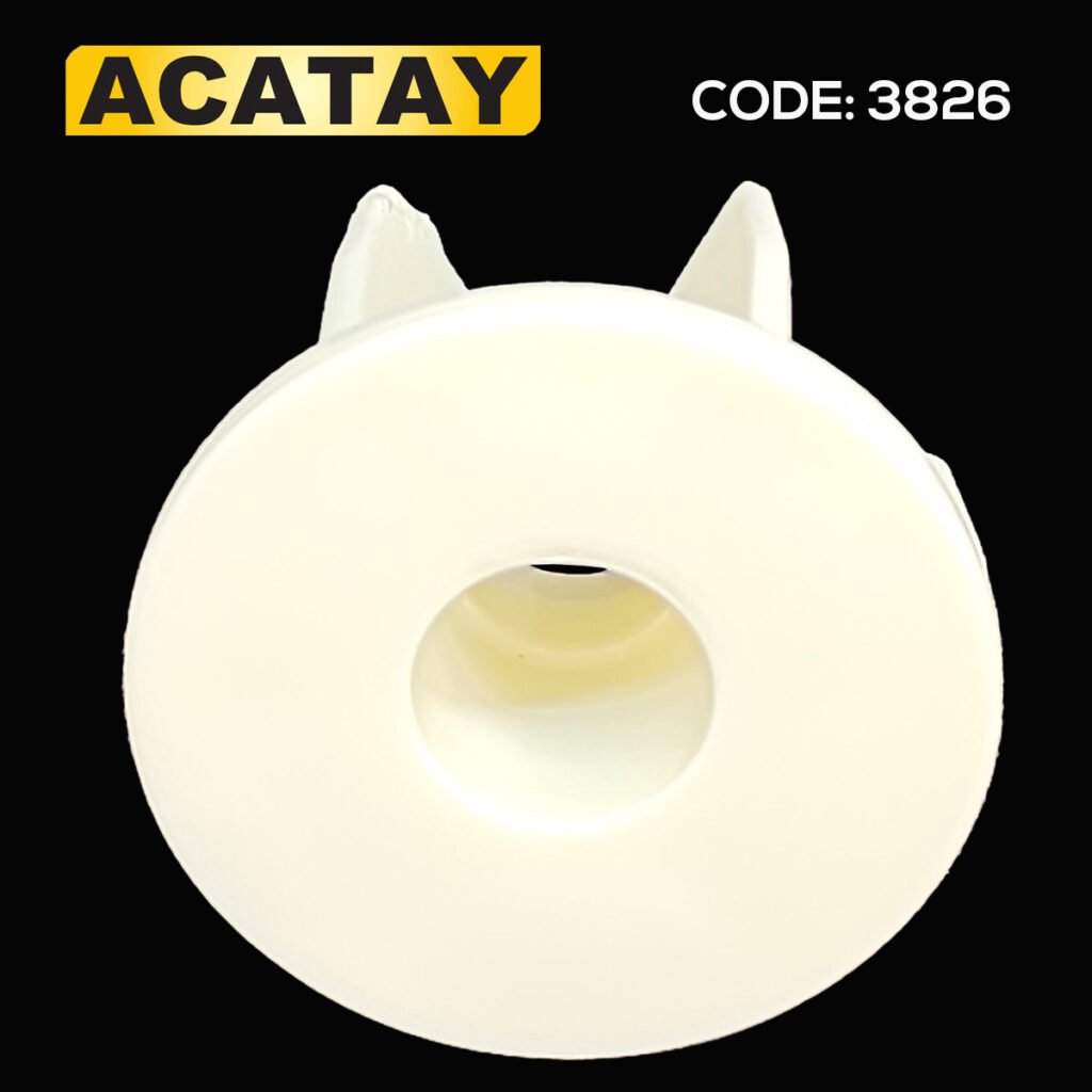 ACATAY 3826 orta ayak boru sonu – kapalı kasa stor perde sistemleri için, 34308 ve 34340 alüminyum boru uyumlu aksesuar