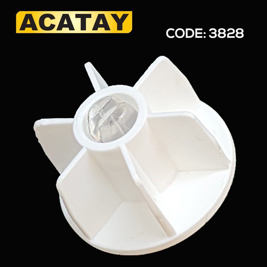 ACATAY Code:3828 – 38 mm yaylı şeffaf tıpalı boru sonu, stor perde boruları için sessiz ve dayanıklı aparat