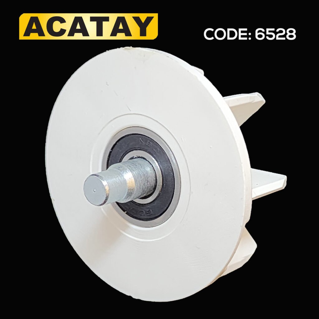 ACATAY CODE 6528 – 65 mm rulmanlı boru sonu, ağır motorlu stor perde sistemleri için uyumlu parça