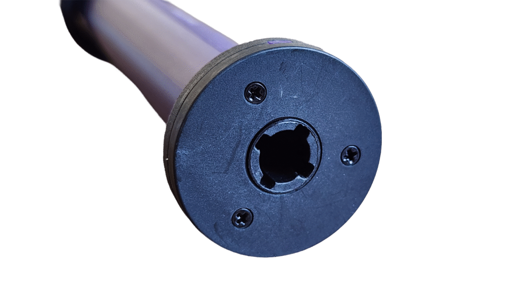 ACATAY ACS10493 ŞARJ EDİLEBİLİR STOR PERDE MOTORU KARE MİL ÇIKIŞI VE MOTOR UCU DETAY GÖRÜNÜMÜ